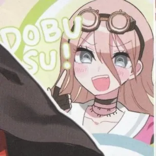 🔩 Miu Iruma Danganronpa V3: Killing Harmony DOBU SU! anime, girl, Danganronpa, Miu Iruma, character, video game telegram sticker