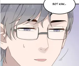 😒 BOT KAK... uomo, occhiali, espressione, cartone animato, anime, manga whatsapp sticker