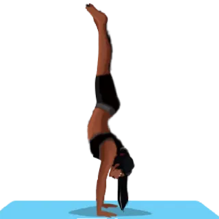 🧘‍♀️ Yoga, Handstand, Exercice, Fitness, Pose telegram sticker