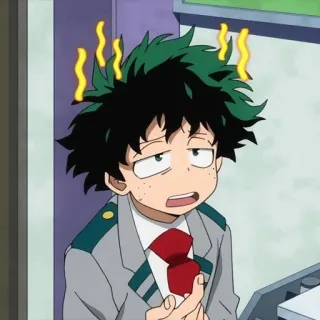 🥦 Izuku Midoriya My Hero Academia 애니메이션, 만화, 나의 히어로 아카데미아, 미도리야 이즈쿠, 데쿠 telegram sticker