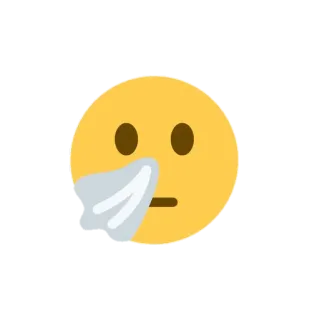 😐 Emoji, Enfermo, Enfermedad, Resfriado, Gripe, Pañuelo telegram sticker
