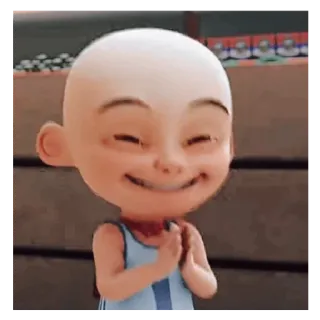 🏁 Upin upin ipin, мультфильм, персонаж, ребенок telegram sticker