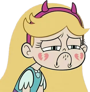 😞 Star Butterfly Star vs. the Forces of Evil Desenho animado, Triste, Personagem, Expressão, Animado, Star Butterfly telegram sticker