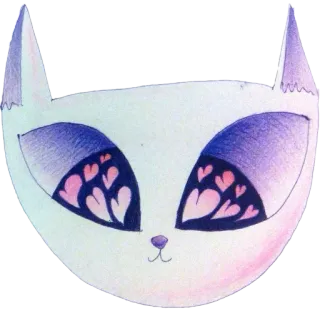 🐱 고양이, 하트, 동물, 귀여운, 스티커, 애완동물, 귀여움 telegram sticker