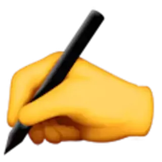 ✍ рука, письмо, ручка, эмодзи, рисунок, подпись telegram sticker