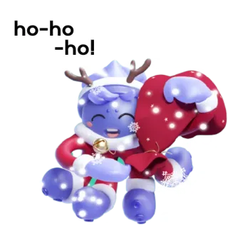 🎅 ho-ho
-ho! natal, inverno, feriado, bonito, neve, festivo, rena whatsapp sticker