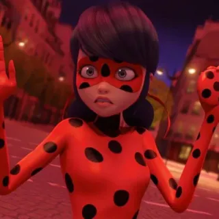 🙁 Ladybug Miraculous: Tales of Ladybug & Cat Noir Kepik, Miraculous, Superhero, Kartun, Anime, Bintik whatsapp sticker