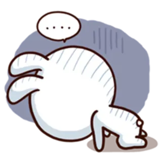 😞 ... Katze, denkend, Cartoon, traurig, erschöpft, müde telegram sticker