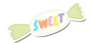 🍭 SWEET bonbon, sucré, friandise, nourriture, dessert, autocollant whatsapp sticker