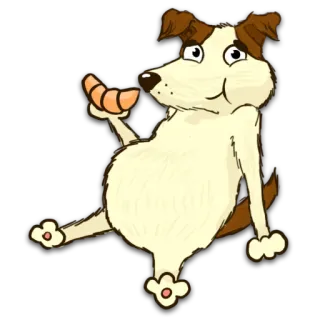 🤤 cachorro, desenho animado, animal, salsicha, fofo, animal de estimação, ilustração telegram sticker