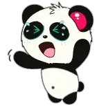 😭 panda, cute, animal, kawaii, cartoon telegram sticker