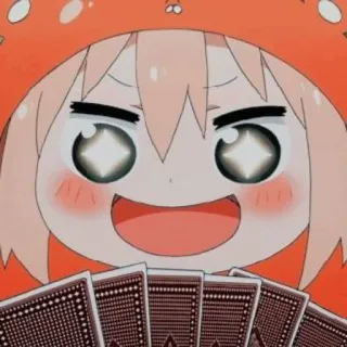🥤 Anime, Dessin animé, Poker, Cartes à jouer, Jeu, Mignon telegram sticker