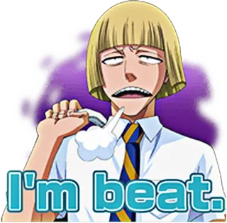 😩 I'm beat. Anime, Erschöpft, Müde, Cartoon, Bleach telegram sticker
