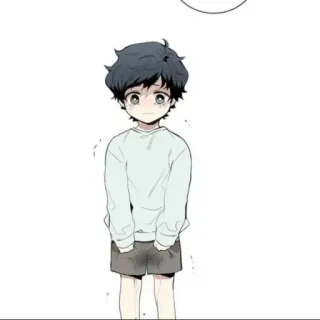 🥺 niño, anime, dibujos animados, chico, personaje, dibujo telegram sticker