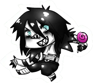 🍭 Laughing Jack creepy, horror, clown, candy, lollipop telegram sticker