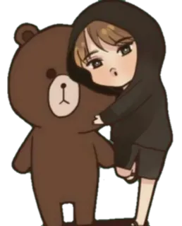 ❤ teddy bear, cartoon, cute, hug telegram sticker