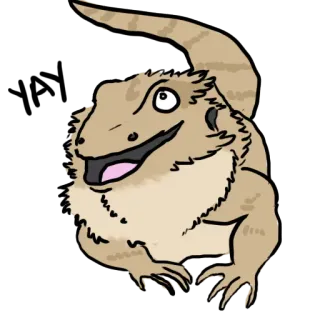 😊 bearded dragon, reptile, pet, animal, lizard telegram sticker