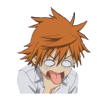 🤢 anime, manga, funny face, tongue out, cartoon, character, expression telegram sticker