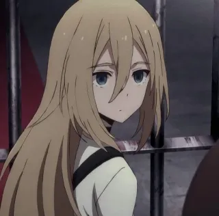 😐 Rachel Gardner Angels of Death Anime, Manga, Rachel Gardner, Angels of Death, dziewczyna, blondynka, postać telegram sticker