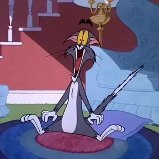 😱 Tom Cat Tom and Jerry cartone animato, gatto, divertente, commedia, animazione whatsapp sticker