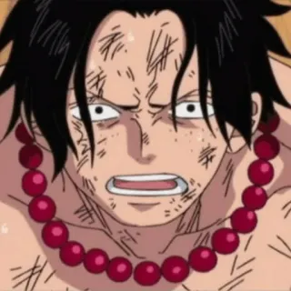 🔥 Ace One Piece Anime, One Piece, Ace, Personaggio telegram sticker