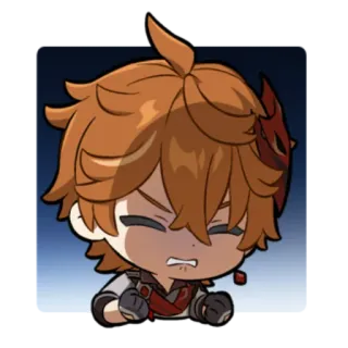 😬 Tartaglia Genshin Impact genshin impact, tartaglia, childe, anime, spiel whatsapp sticker