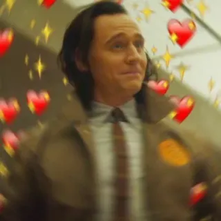 ❤️ Loki Loki, Marvel, character, heart, stars, funny telegram sticker