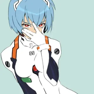 💙 Rei Ayanami Neon Genesis Evangelion anime, girl, eva, evangelion, rei telegram sticker