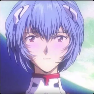 🌟 Rei Ayanami Neon Genesis Evangelion Anime, Rei Ayanami, Neon Genesis Evangelion, Charakter, Manga telegram sticker