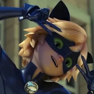 🐈‍⬛️ Chat Noir Miraculous Ladybug Katze, Anime, Superheld, Cartoon, Bösewicht telegram sticker