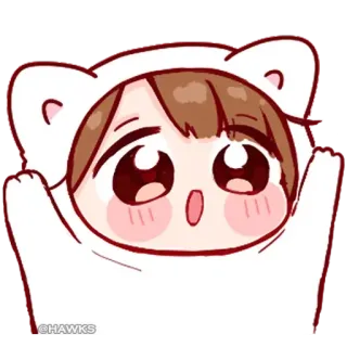 💞 HAWKS Hoạt hình, Dễ thương, Động vật, Kawaii, Sticker telegram sticker