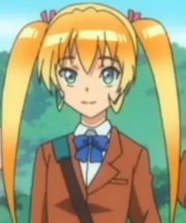 🙂 Anime, Ragazza, Codini, Uniforme scolastica, Cartone animato telegram sticker
