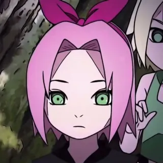 😐 Sakura Haruno Naruto Sakura, Naruto, Anime, Manga, Ninja, Postać, Kreskówka telegram sticker