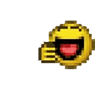 🤣 Эмодзи, Смех, Пиксель арт, Большой палец вверх, Реакция, Мем telegram sticker