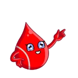 👉 kropla krwi, kreskówka, środkowy palec, obraźliwe telegram sticker