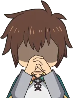 🤔 Kazuma Konosuba Anime, Mangá, Konosuba, Kazuma, Personagem, Engraçado, Chibi, Fofo telegram sticker