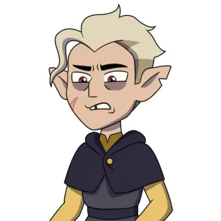 😬 Hunter The Owl House dibujos animados, animado, serie de TV, fantasía, personaje, cazador telegram sticker