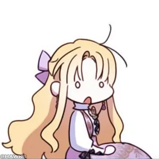 🖤 dessin animé, animé, fille, choquée, surprise, mignon, adorable telegram sticker