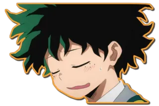 😅 Izuku Midoriya My Hero Academia アニメ, マンガ, 僕のヒーローアカデミア, 緑谷出久, デク, ステッカー telegram sticker