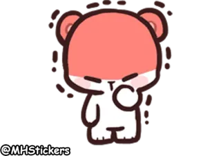 😡 @MHStickers bear, sticker, cute, cartoon, kawaii whatsapp sticker