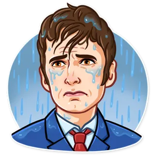 😢 The Tenth Doctor Doctor Who crying, sad, doctor, who, david tennant telegram sticker