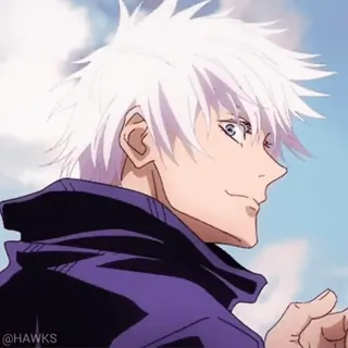 😏 Satoru Gojo Jujutsu Kaisen Anime, Gojo, Satoru, Jujutsu Kaisen, cabelo branco telegram sticker