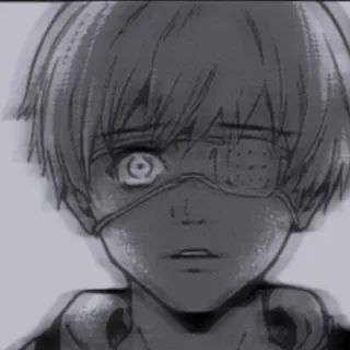 🖤 Ken Kaneki Tokyo Ghoul anime, ghoul, horror, kaneki, eyepatch whatsapp sticker