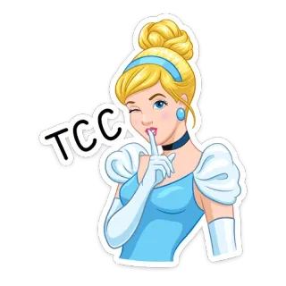 🤫 Cinderella TCC Cenicienta, Princesa Disney, Dibujos animados, Pegatina, Princesa whatsapp sticker