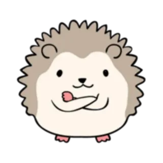 😶 erizo, animal, lindo, dibujo animado, pegatina, mamífero telegram sticker
