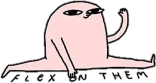 👋 Cartone animato, Gesto offensivo, Divertente, Umorismo, Personaggio, Omino stilizzato telegram sticker