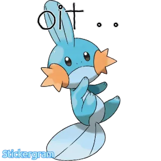 😳 Mudkip Oit... pokemon, niedlich, mudkip, aufkleber whatsapp sticker