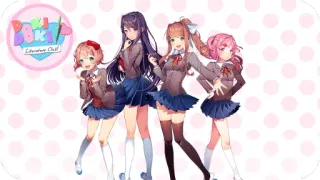 ❤ Doki Doki Literature Club Anime, Schulmädchen, Literatur, Niedlich, Videospiel telegram sticker