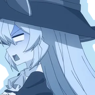 😱 Аниме, Ведьма, Мультфильм, Шляпа, Манга, Персонаж telegram sticker
