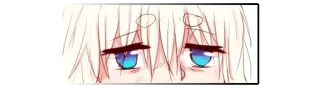 👀 Аниме, Глаза, Синий, Манга, Милый telegram sticker